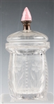 20TH C. ETCHED GLASS VASE & JAR