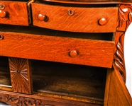 AMERICAN OAK BUFFET SERVER WITH MIRROR 
