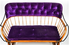 19th C. CARRIAGE SEAT BENCH WITH CUSHIONS