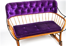 19th C. CARRIAGE SEAT BENCH WITH CUSHIONS