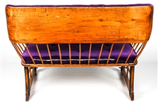 19th C. CARRIAGE SEAT BENCH WITH CUSHIONS