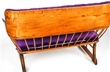 19th C. CARRIAGE SEAT BENCH WITH CUSHIONS