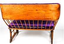 19th C. CARRIAGE SEAT BENCH WITH CUSHIONS