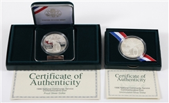 NATIONAL COMMUNITY SVC COMMEMORATIVE SILVER $1 COINS