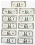 $1 US FEDERAL RESERVE & SILVER CERTIFICATE UNC NOTES