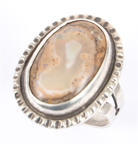 STERLING SILVER MEXICAN CANTERA OPAL RING