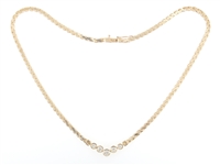 14K YELLOW GOLD MOISSANITE NECKLACE