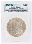 1902-O US SILVER MORGAN DOLLAR COIN - NCC MS-67
