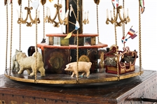EARLY 20TH C. HAND CRANK CAROUSEL