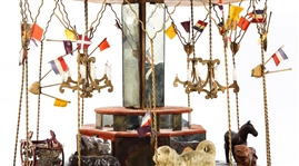 EARLY 20TH C. HAND CRANK CAROUSEL