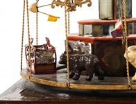 EARLY 20TH C. HAND CRANK CAROUSEL