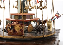 EARLY 20TH C. HAND CRANK CAROUSEL