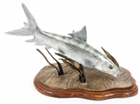 JOHN ROGERS FOWLER BONEFISH STAINLESS STEEL SCULPTURE
