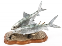 JOHN ROGERS FOWLER BONEFISH STAINLESS STEEL SCULPTURE