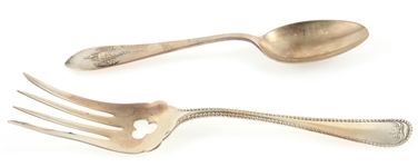 LUNT STERLING SILVER SPOON AND FORK