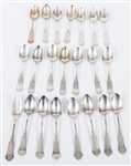 JOSEPH SEYMOUR UNION PATTERN SPOONS AND FORK