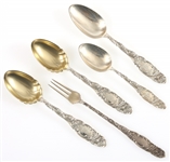 TOWLE PRINCESS STERLING SILVER SPOONS AND FORK 