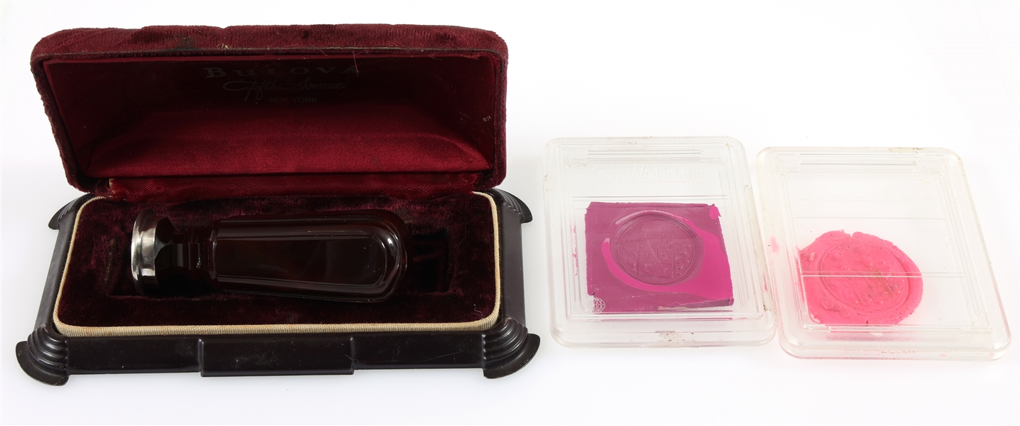19TH C. SILVER & AGATE WAX SEAL HERALDIC COAT OF ARMS
