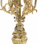 19TH C. FRENCH GILT BRONZE CANDELABRA PAIR