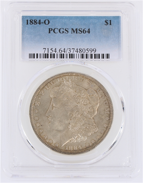 1884-O US MORGAN SILVER $1 DOLLAR COIN PCGS MS64