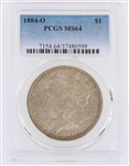 1884-O US MORGAN SILVER $1 DOLLAR COIN PCGS MS64