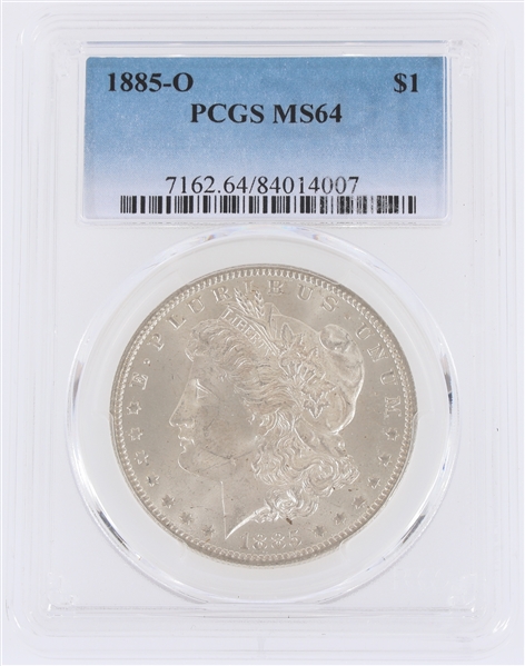 1885-O US MORGAN SILVER $1 DOLLAR COIN PCGS MS64