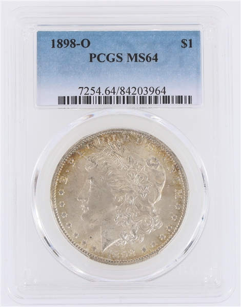 1898-O US MORGAN SILVER $1 DOLLAR COIN PCGS MS64
