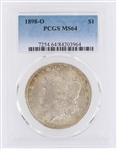 1898-O US MORGAN SILVER $1 DOLLAR COIN PCGS MS64