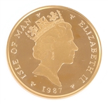 1987 ISLE OF MAN ANGEL 1 OUNCE FINE GOLD BULLION COIN