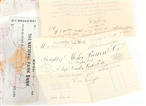 LATE 19TH EARLY 20TH C. CHECKS AND FINANCIAL DOCUMENTS