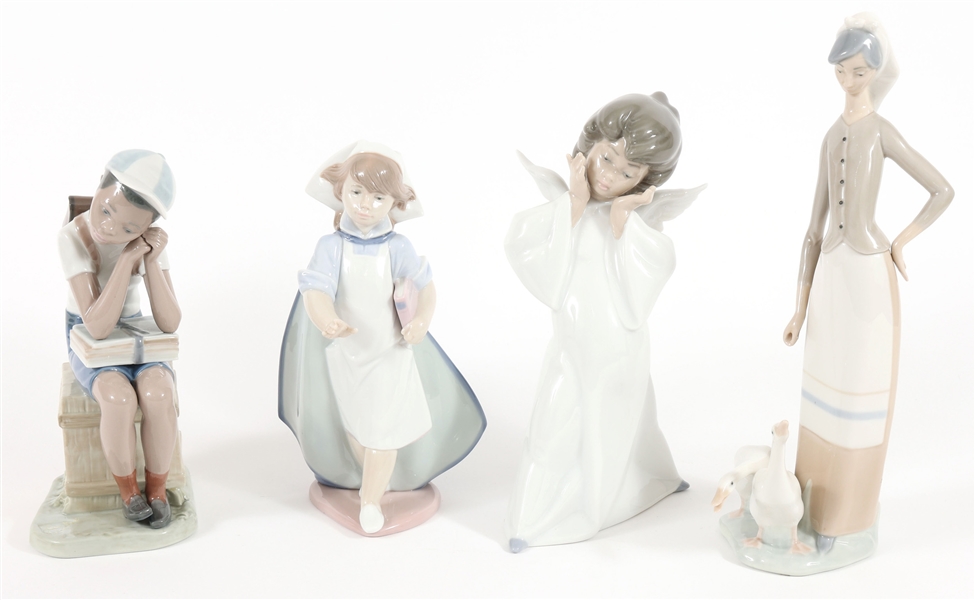 LLADRO PORCELAIN FIGURINES #5250, 6307, 4959, & 1035