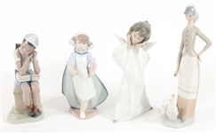 LLADRO PORCELAIN FIGURINES #5250, 6307, 4959, & 1035