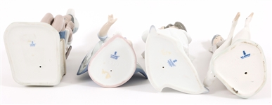 LLADRO PORCELAIN FIGURINES #5250, 6307, 4959, & 1035