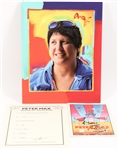 PETER MAX "PORTRAIT OF JOHN GOLDACKER" & SIGNED PROGRAM