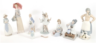LLADRO, NAO, & REX PORCELAIN FIGURINES