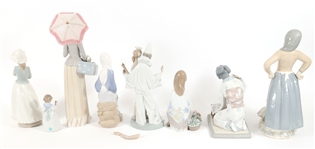 LLADRO, NAO, & REX PORCELAIN FIGURINES