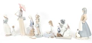LLADRO, NAO, & REX PORCELAIN FIGURINES