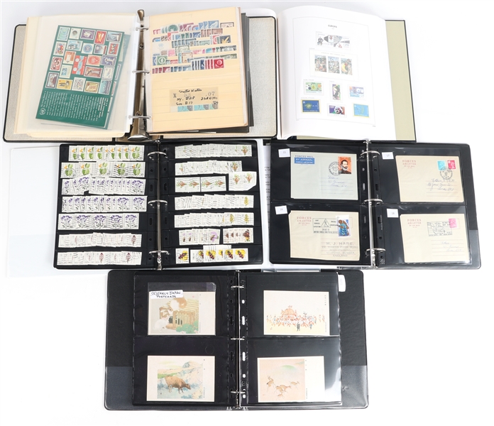 CANCELED & UNUSED INTERNATIONAL STAMPS & POST CARDS