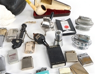 TOBACCIANA COLLECTOR LOT - LIGHTERS, PIPES, & MORE