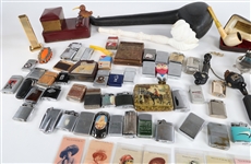 TOBACCIANA COLLECTOR LOT - LIGHTERS, PIPES, & MORE
