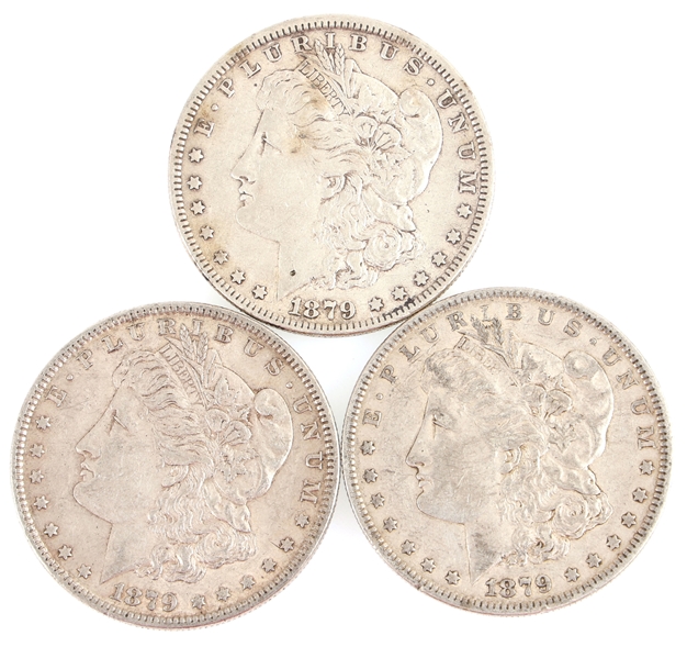 1879-P US MORGAN SILVER DOLLAR COINS