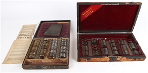 EARLY 20TH C. OPTICIAN TRAVEL SETS