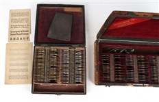 EARLY 20TH C. OPTICIAN TRAVEL SETS