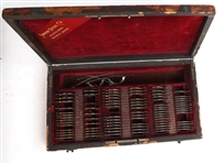 EARLY 20TH C. OPTICIAN TRAVEL SETS