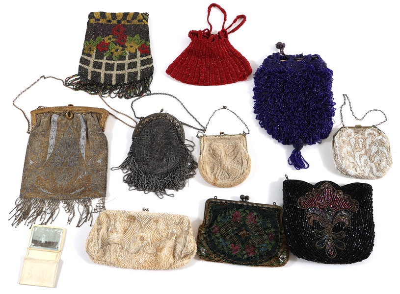 20TH C. BEADED PURSES - LOT OF 10