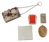 MID 20TH C. COMPACTS AND MIRRORS - LOT OF FIVE