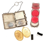 MID 20TH C. COMPACTS AND MIRRORS - LOT OF FIVE