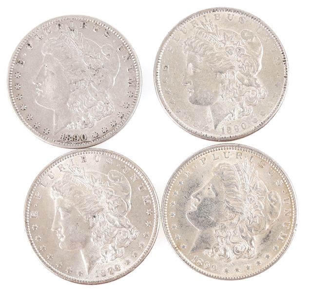 1890-P US MORGAN SILVER DOLLAR COINS 