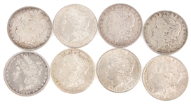 1897 US MORGAN SILVER DOLLAR COINS LOT OF 8
