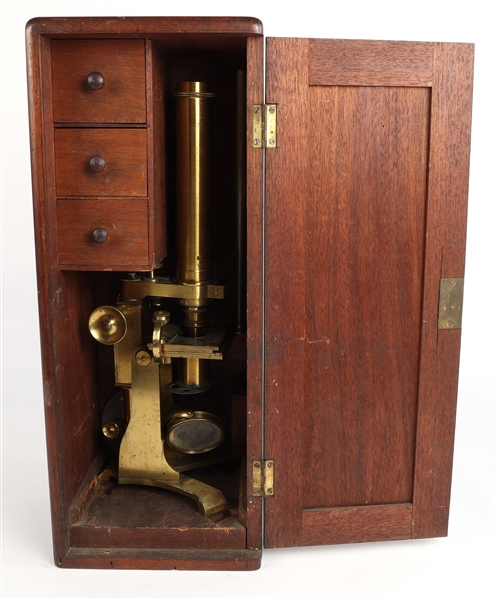 LATE 19TH C. B. PIKE & SONS MAKERS NO.62 MICROSCOPE